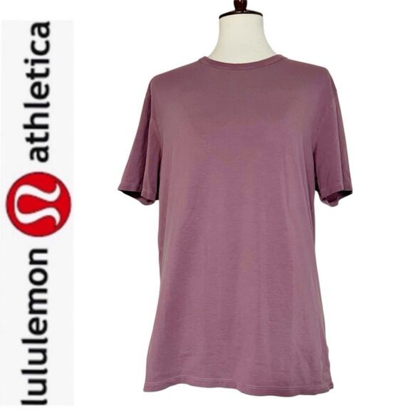 Lululemon Pink Short Sleeves Straight-Hem Crewneck T-Shirt Size 10 - Picture 1 of 8